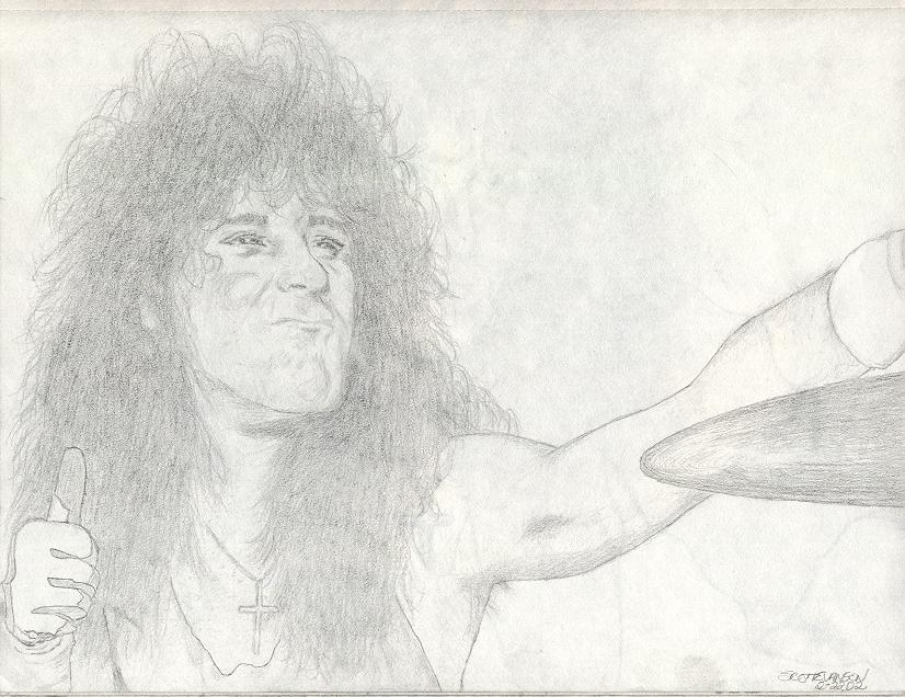 Eric Carr Drumming Sketch